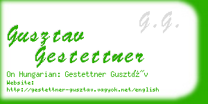 gusztav gestettner business card